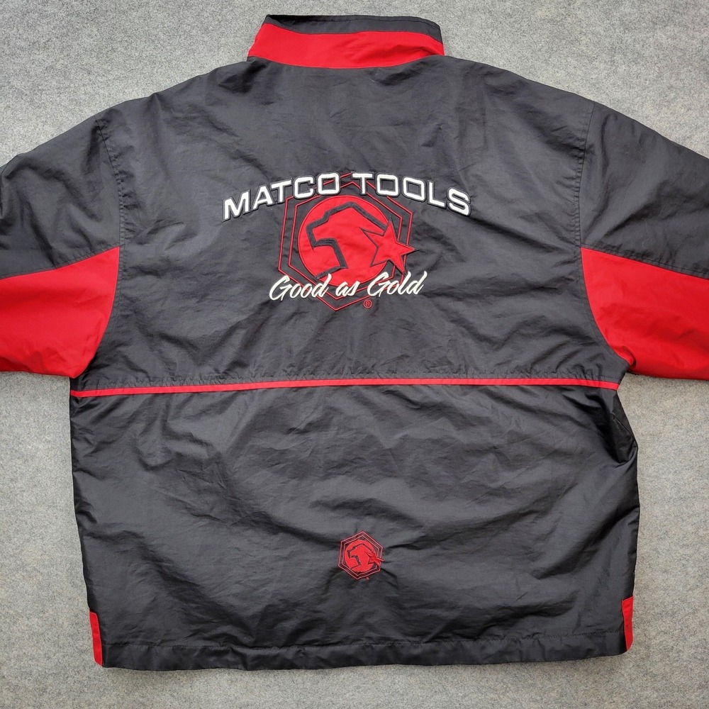Matco Tools Jacket Mens XL Black Red Full Zip Lined Windbreaker Good As Gold‎